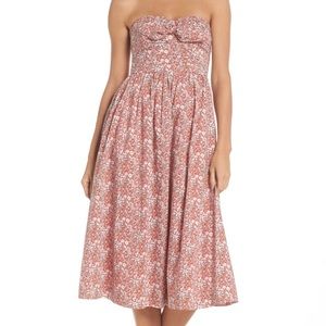 NWT J. Crew Liberty Tie Front Strapless Dress